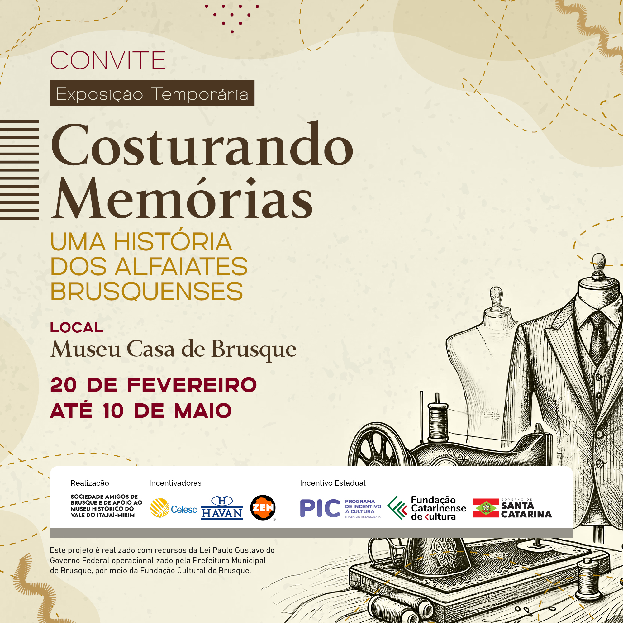 Painéis da Exposição Costurando Memórias: Uma história dos alfaiates brusquenses