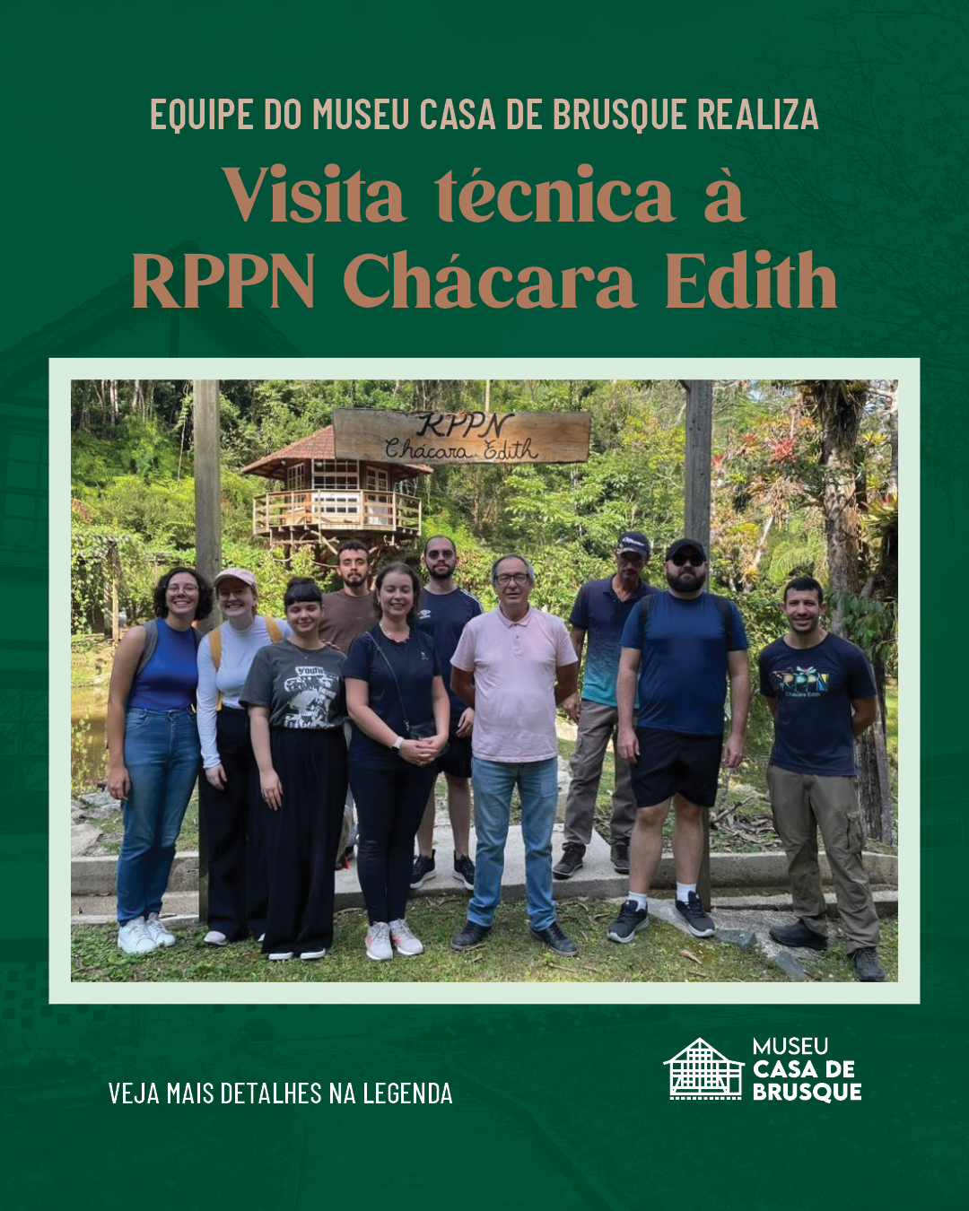 Equipe do Museu Casa de Brusque realiza visita técnica à RPPN Chácara Edith
