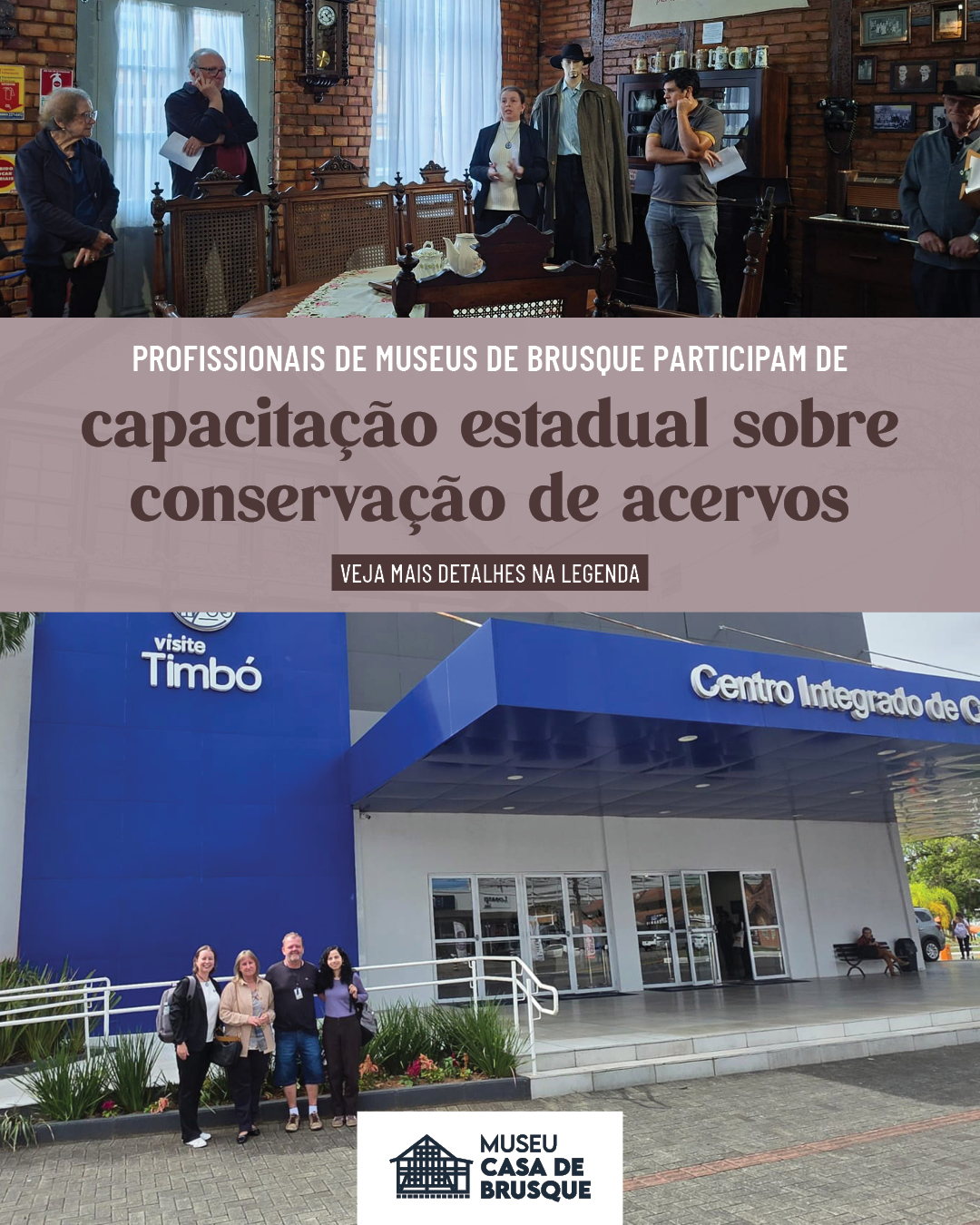 Profissionais de Museus de Brusque participam de capacitação estadual sobre conservação de acervos