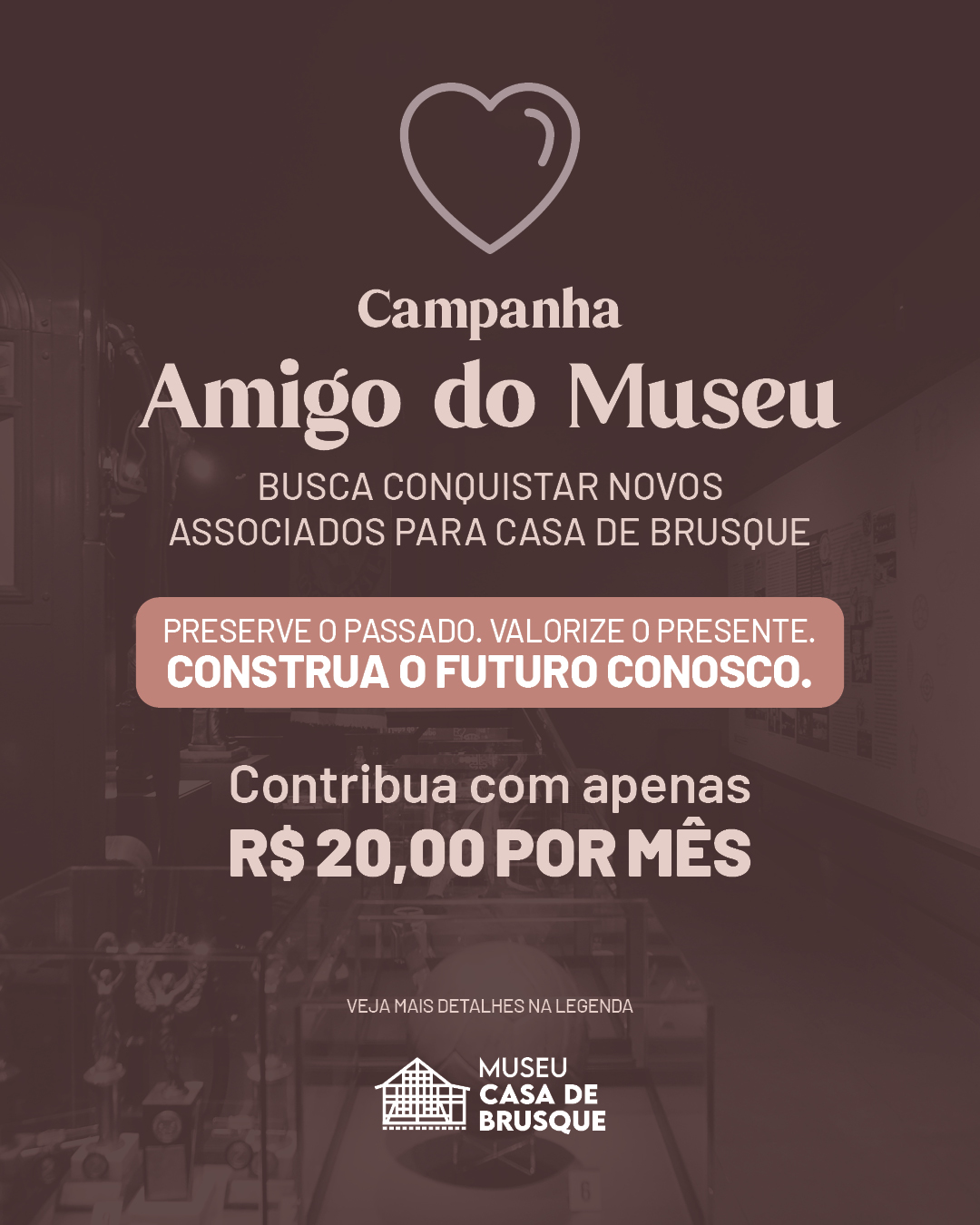 Campanha "Amigo do Museu" busca conquistar novos associados para Casa de Brusque