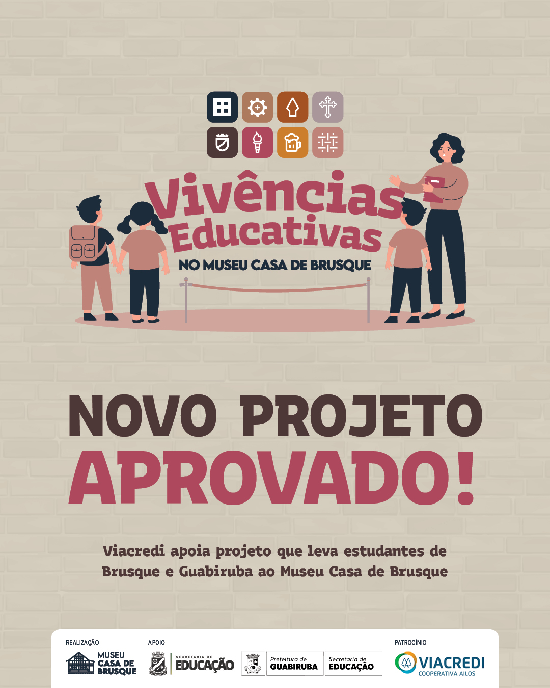 Viacredi apoia projeto que leva estudantes de Brusque e Guabiruba ao Museu Casa de Brusque