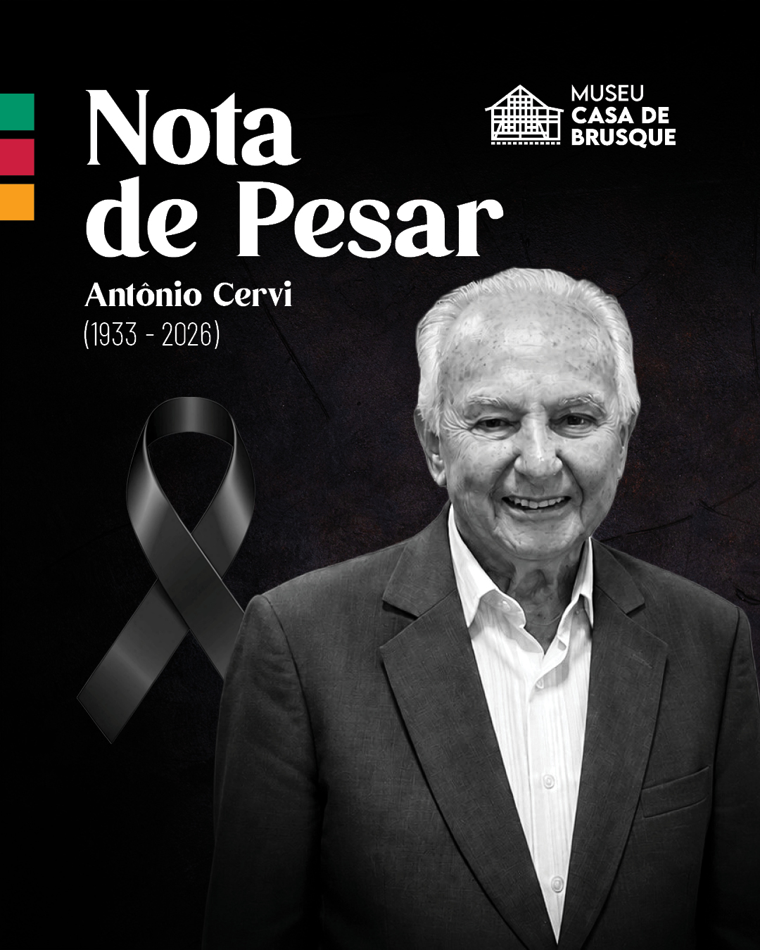Nota de pesar: falecimento do Sr Antônio Cervi
